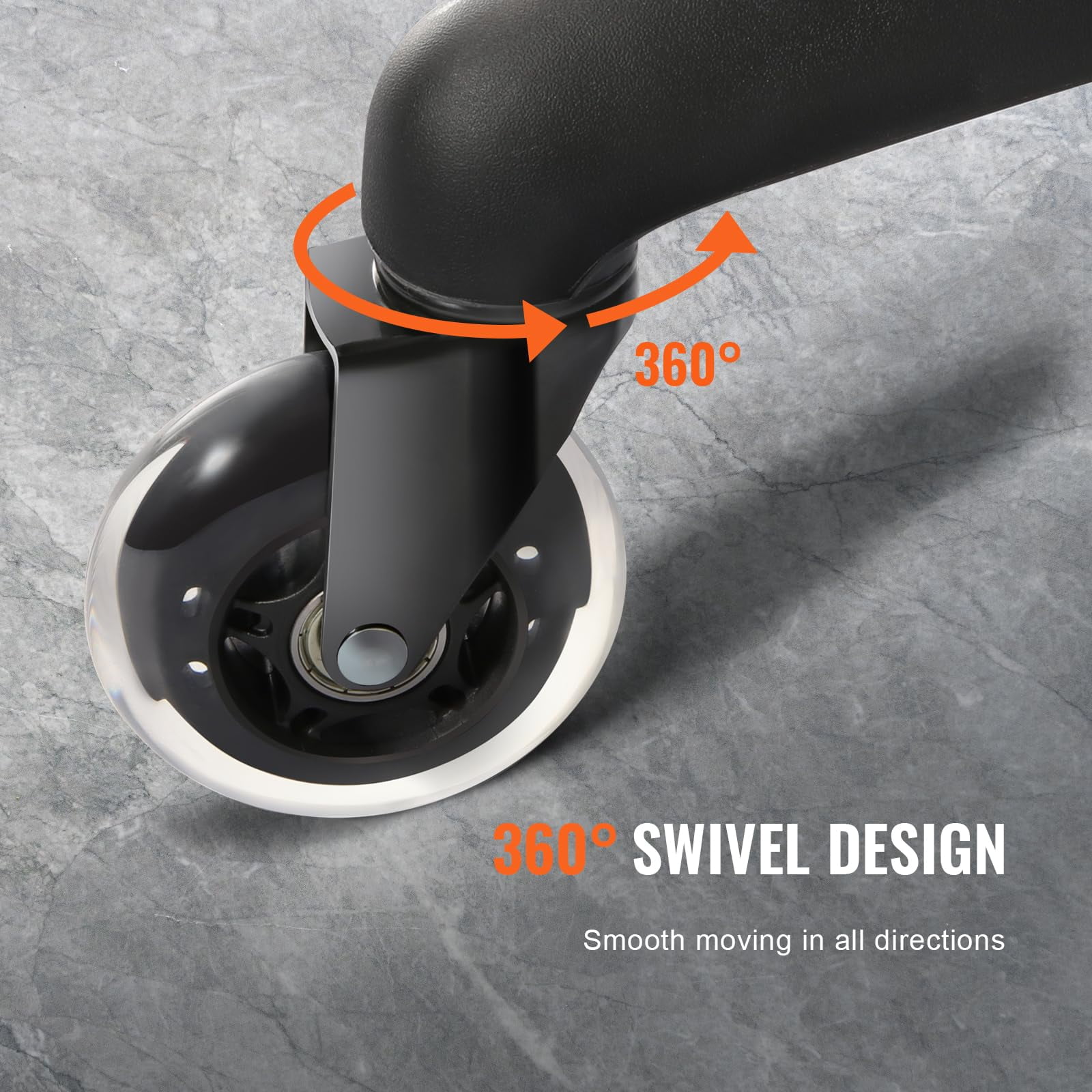 Xl-Kang 3-inch rotating caster office chair caster office chair wheel replacement caster, suitable for ceramic tiles, hardwood floors, and carpets, universal for most chairs - one set of 2 11 * 22cm