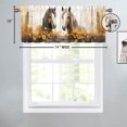 thumbnail image 4 of Farm Animal Horse Kitchen Valance Curtains Rustic Farmhouse Yellow Floral Sunflower Window Valance for Living Room Bedroom, Kitchen Valance Rod Pocket Window Decor Curtain 54 by 18 in, 1 Panel, 4 of 6