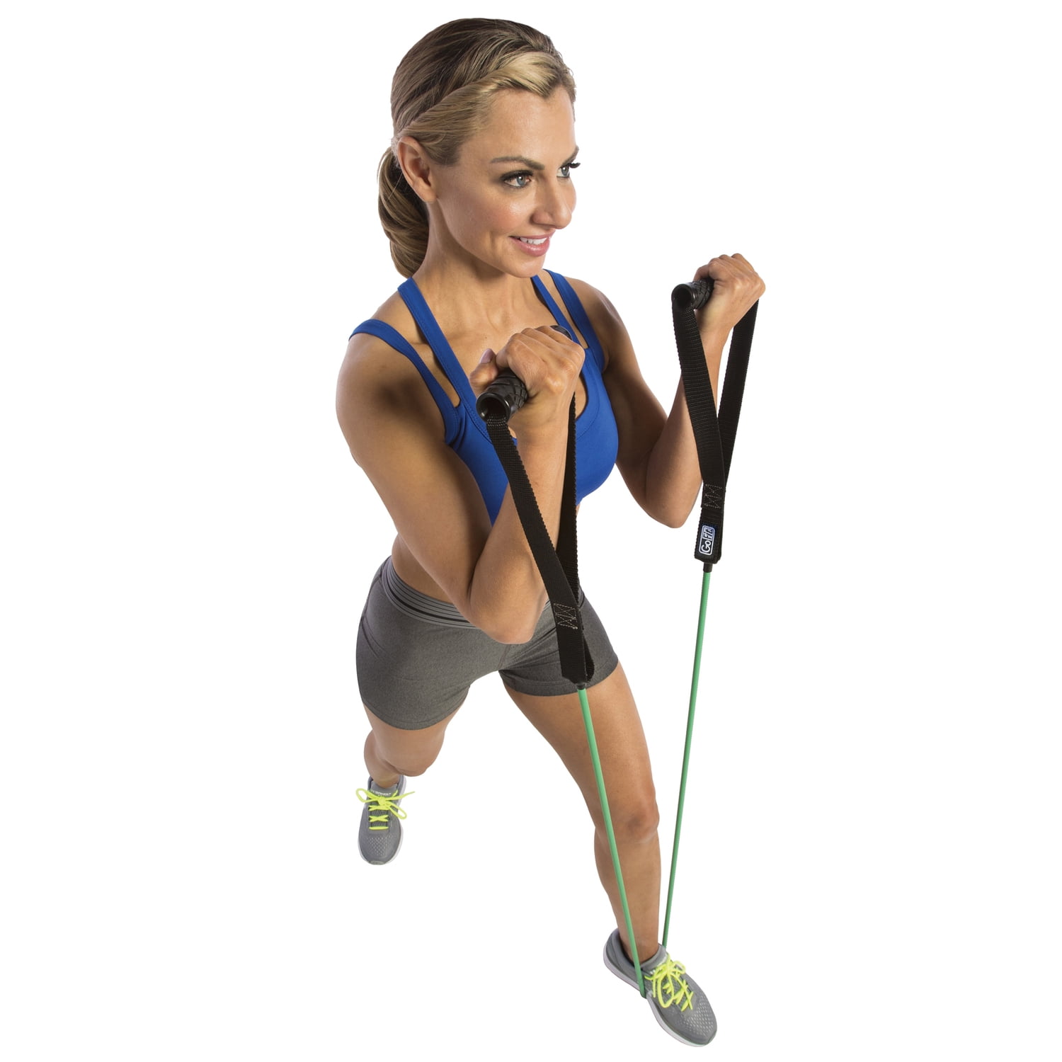 GoFit Pro-Grade Power Resistance Tube with Handles, 20 lbs. Resistance, Green, GF-4TUB-L(20)