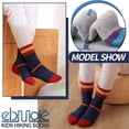 thumbnail image 6 of Kids Merino Wool Hiking Socks Boys Toddlers Girls Winter Thermal Thick Warm Boot Cushion Ski Snow Gift Socks Stocking Stuffers 6 Pairs (Three Stripe,4-7 Y), 6 of 6