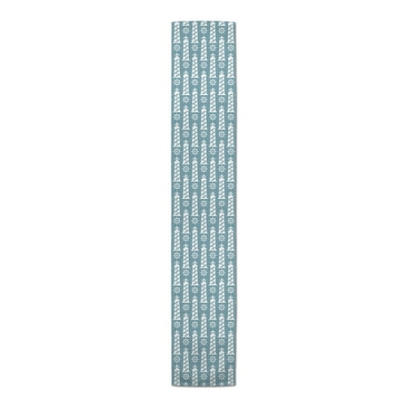 

Creative Products Sky Blue Lighthouse And Wheels 16x72 Poly Twill Table Runner