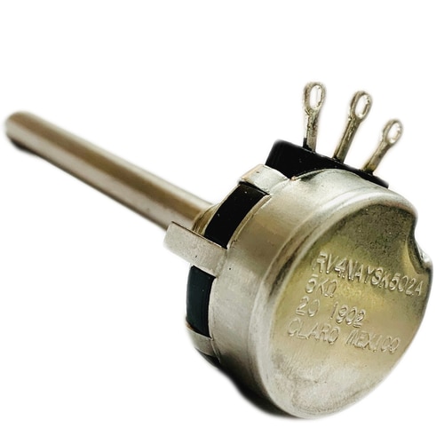 RV4NAYSK502A Potentiometer, 5K Ohm, 10, 2W, 6.35mm, Panel Mount