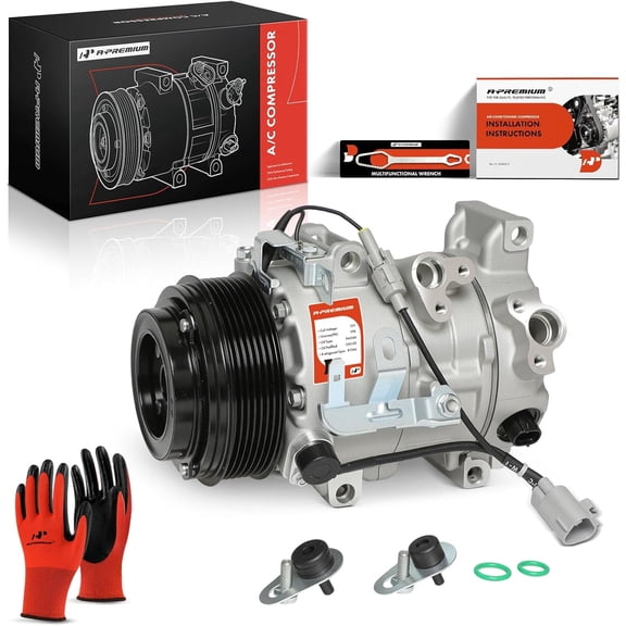 A-Premium AC Compressor with Clutch Compatible with Toyota Avalon 2007-2012 Camry 2007-2011 V6 3.5L Sedan