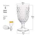 thumbnail image 2 of HOMEW Hobnail Collection Beverage Goblet (13.3 oz. set of 6), 2 of 3