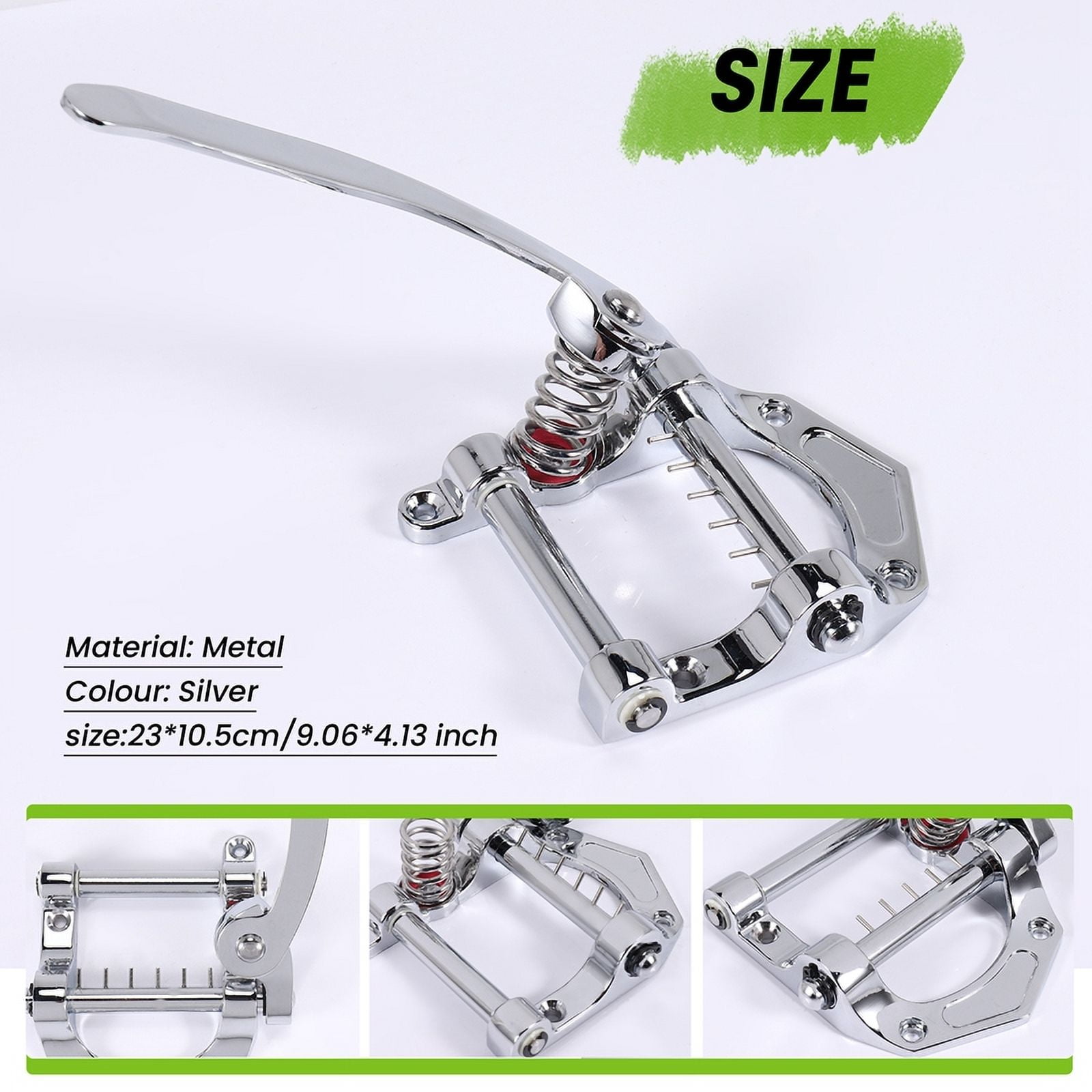 Guitar Vibrato Tailpiece Tremolo Flat Top Body Tremolo Unit Vibrato Bridge for , , LP, ETC Electric Guitars(Silver)