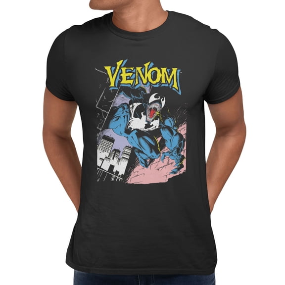 Marvel Comics Retro Venom Vintage Villain Comic Men's T Shirt (Black, S-XXXL)