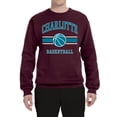 thumbnail image 2 of Wild Bobby City of Charlotte Basketball Fantasy Fan Sports Unisex Crewneck Sweatshirt, Maroon, 3X-Large, 2 of 5