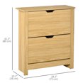 thumbnail image 3 of HOMCOM Armoire à Chaussures Étroite pour Entrée avec 2 Tiroirs Basculants Tablette Ajustable, 3 of 10