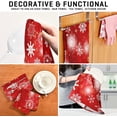 thumbnail image 6 of Coolnut 6 Pack Snowflakes on Red Background Kitchen Towels, Soft Highly Absorbent Dish Towels Reusable Tea Towels Set, 28"x 18", 6 of 6