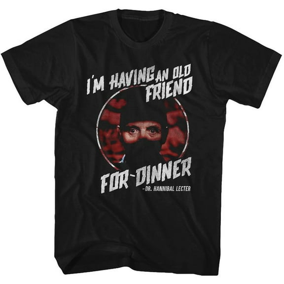 Silence Of The Lambs Friend For Dinner Black Adult T-Shirt 4Xl