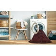 thumbnail image 2 of Ahgly Company Machine Washable Indoor Round Abstract Chestnut Brown Area Rugs, 4' Round, 2 of 7