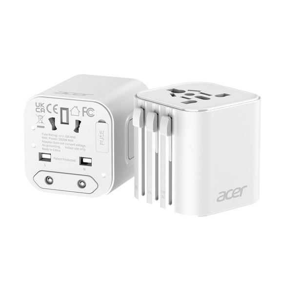 Adaptador de corriente Acer Universal Travel Plug para EE. UU. a Europa