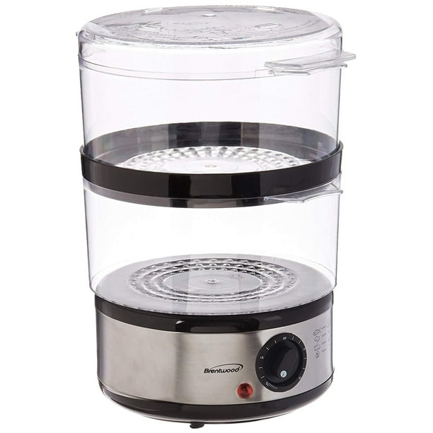 Brentwood Ts 1005 2 Tier 5 Quart Electric Food Steamer Stainless Steel Walmart Com Walmart Com