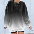 thumbnail image 2 of Pullover Sweaters for Women Workout Fall Loose Crew Neck Long Sleeve Batwing Cold Shoulder Graphic Leisure Cotton Sweatshirts(Black,XL), 2 of 5