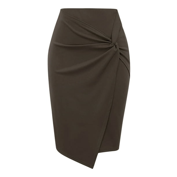 Khaki skirt womens clearance easy