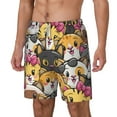 thumbnail image 2 of Gaeub Cute Cat Cartoon Mens Swim Trunks Stretch Beach Shorts Quick Dry for Men Swim Shorts Swimwear with Pockets- Small, 2 of 9