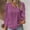 Z001-Purple, variant on Shirts for Women Summer V Neck Plain Lace Elegant Long Sleeve Solid Blouse Fashion Cable Knit Trendy Loose Fit Hollow Tops