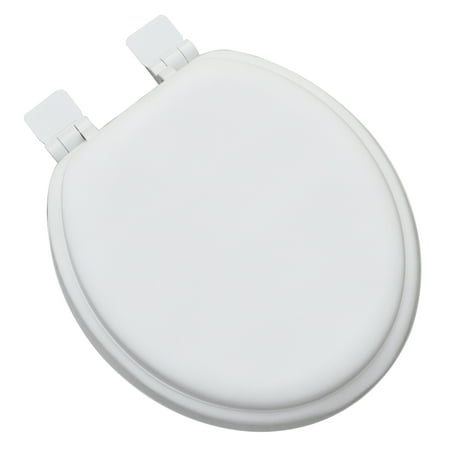 Premium Slow Close Soft Round Toilet Seat with a Closed Front and Wood Cores, OSG, Adjustable Release 'N' Clean in