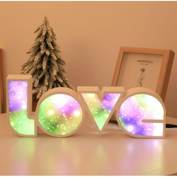 Neon Night Light, Love LED Neon Signs Night Light Neon Lights Neon Lights for Kids Bedroom Battery USB Operated