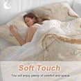 thumbnail image 4 of Marble Bedding Duvet Cover Set Queen Size 4 Pieces Abstract Fluid Art Beige Brown Marble Texture Modern Bedding Set with Zipper Closure, 1 Comforter Cover 90x92 Inches 1 Flat Sheet & 2 Pillow Cases, 4 of 7