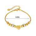 thumbnail image 4 of Xihbxyly Pulseras de Amor, Exquisita Joyería con Colgante de Corazón, Diseño Moderno de Acero Inoxidable, Delicado Accesorio Esmerilado, Ideal para Uso Diario o Como Regalo, Ideal para San Valentín,, 4 of 7