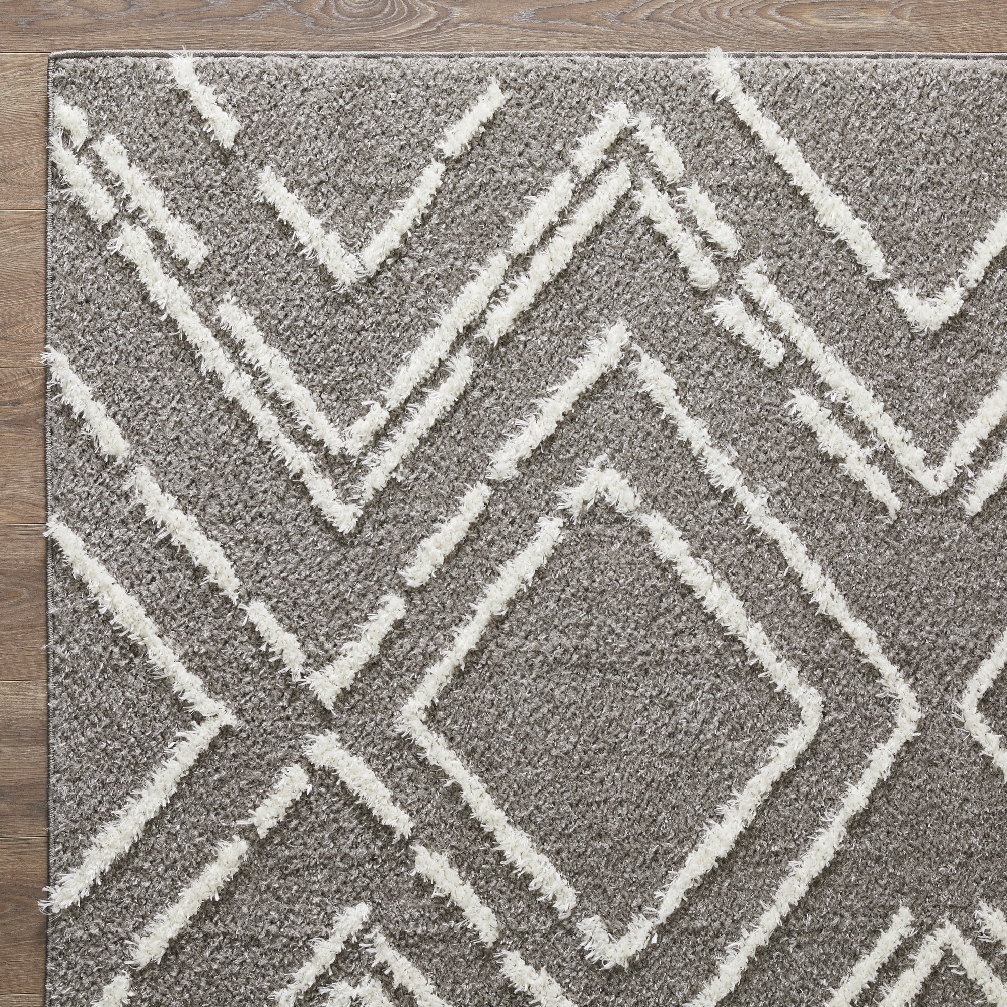 Loomaknoti Vemoa Armeley 9' x 12' Gray Geometric Indoor Area Rug