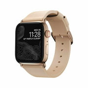 Nomad Modern Leather Slim Strap Natural with Gold Hardware for Apple Watch Series 6/SE/40/38mm Watch Bands