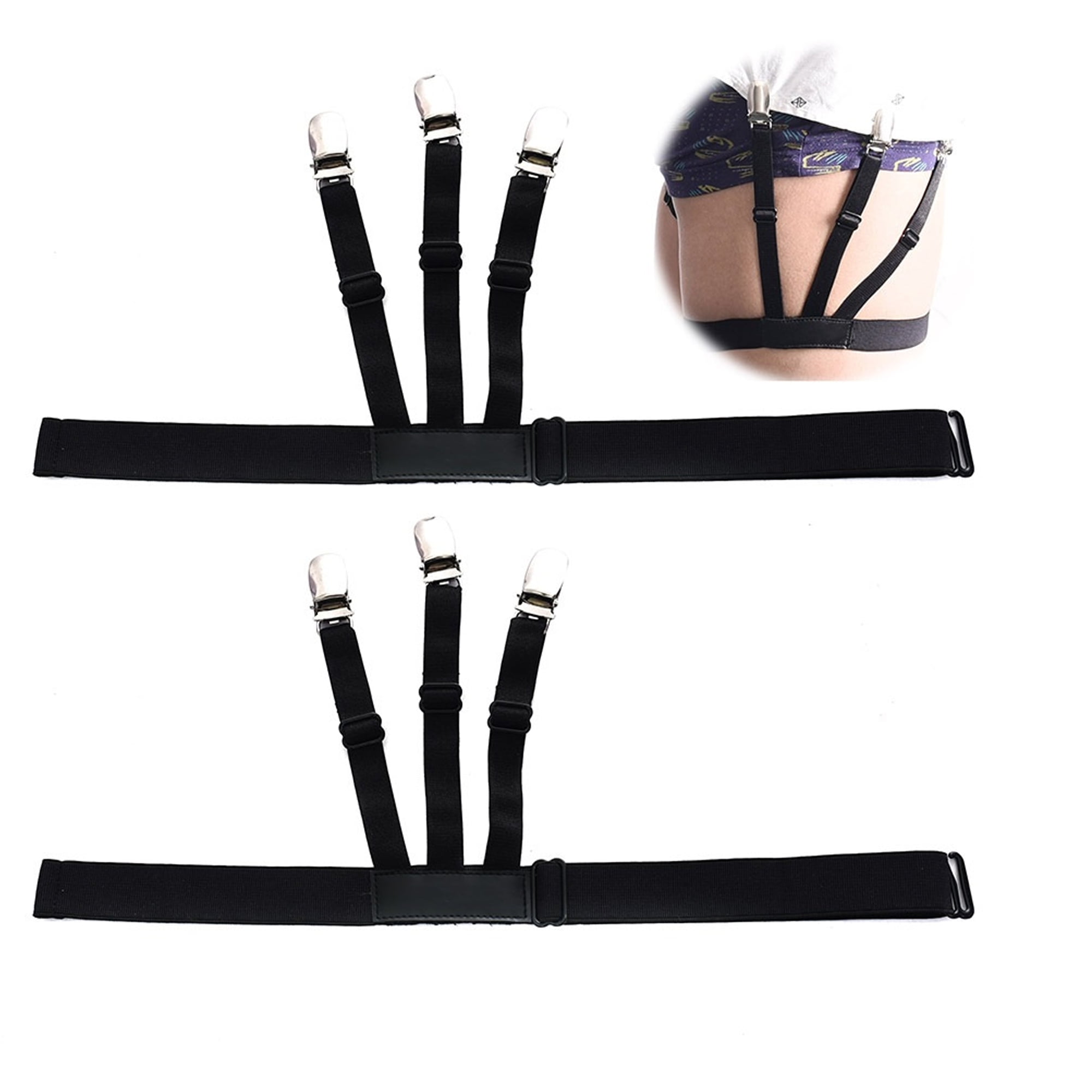 1Pair Male Shirt Garters Stays Business Suspenders Braces Men's Garter