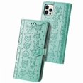 thumbnail image 1 of Funda Cartera FOXDOCK para iPhone 12 ProMax , Flip PU con Relieve de Gatos y Perros, Tarjetero y Soporte, 1 of 6
