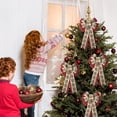 thumbnail image 4 of Wreath Bow Christmas Tree Large Truck Red Black Checkered Burlap Wired Bow For Gifts Stairs Doors Indoor And Outdoor Wall Decorations To Increase Festival Atmosphere 11.81*19.69""-C /2PCS, 4 of 9