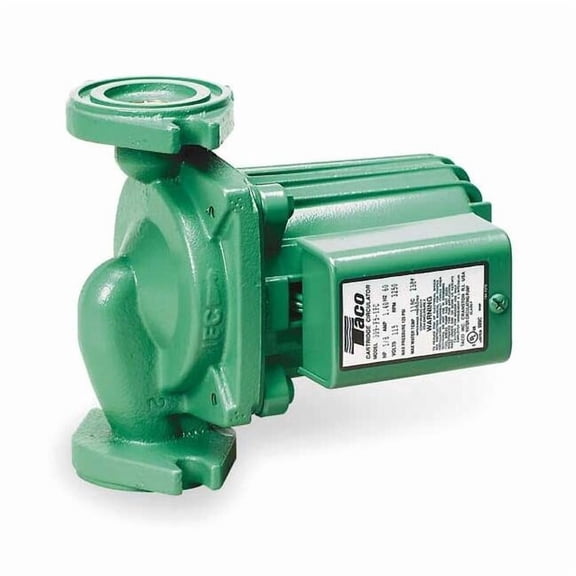 Taco HVAC Circulating Pump, 1/8 hp, 115V, 1 Phase, Flange Connection 009-F5-IFC