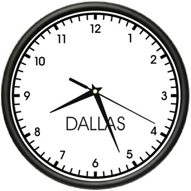 SignMission CLDallas Time 10 in. dia. Dallas Time Wall Clock Walmart