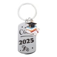 thumbnail image 3 of Clase de graduación Llavero significativo Titanium Steel Key Ring Accesorios de graduación ideal Souvenir inspirador para graduados Soporte de llave para carteras, 3 of 5