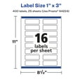 thumbnail image 6 of Avery Matte Clear Rectangle Labels, 1" x 3", 400 Total, 6 of 10