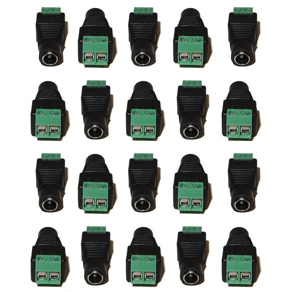 20 pcs Cat5/Cat6 Cable Female 5.5/2.1mm barrel jack connector with screw terminal