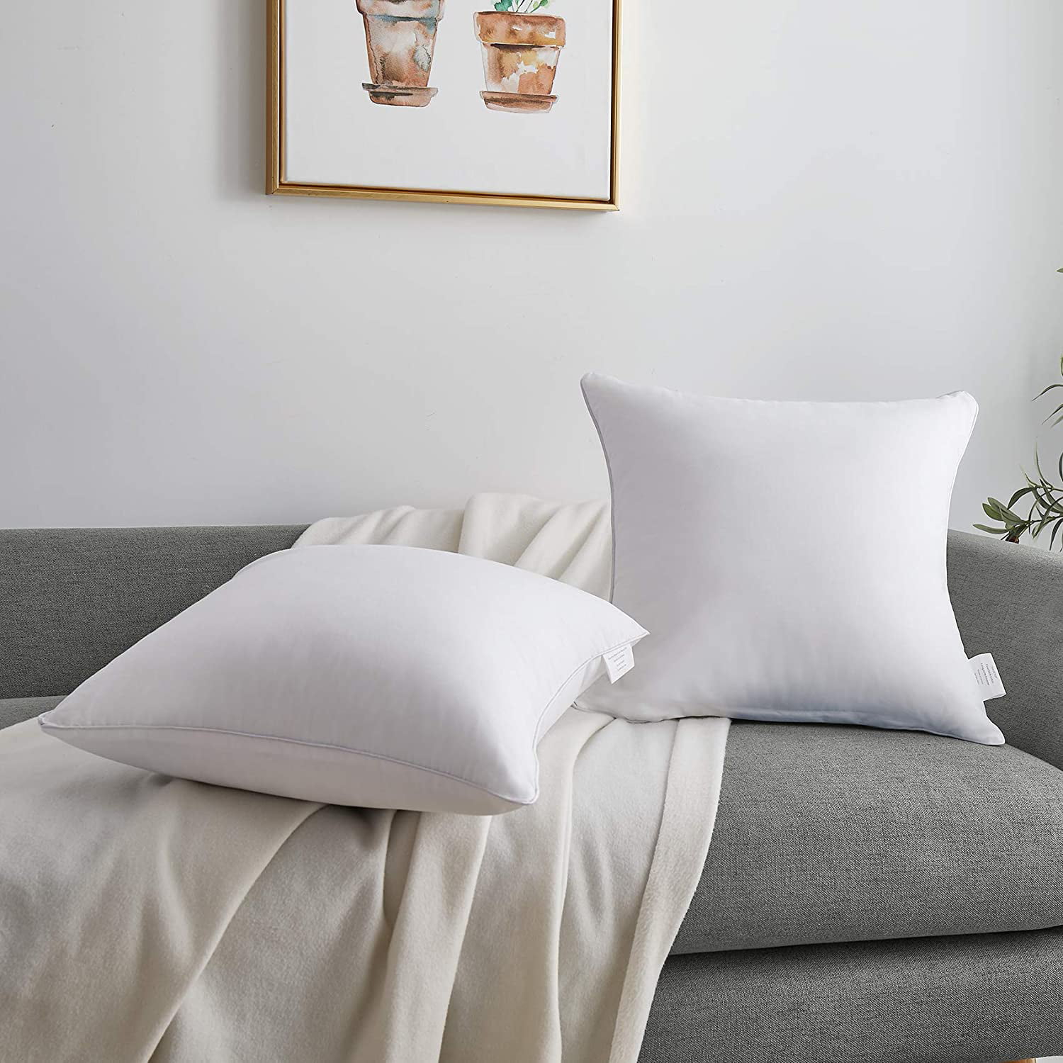  QSWRD 12 x 20 Pillow Insert Set of 1 Outdoor Pillow Inserts  Waterproof Rectangle Lumbar Throw Pillow Inserts Decorative Couch Pillow  Inserts White Sofa Pillows Indoor : Home & Kitchen