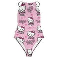 thumbnail image 3 of Hello Kitty Women's One Piece Swimsuit High Neck Tummy Control Swimwear Bathing Suit, 3 of 7