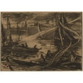 thumbnail image 3 of Charles Fromuth 14x11 Black Modern Framed Museum Art Print Titled - The Storm (1908), 3 of 5