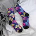 thumbnail image 5 of Pofeuu Paint Butterflies Print Crew Socks, Adult Running Hiking Socks for Youth and Adult, 5 of 6