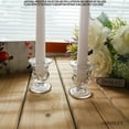 thumbnail image 6 of Hosley Set of 12 Glass Taper Candle Holders & Set of 12 Clear Glass Oyster Tea Lights, 6 of 7