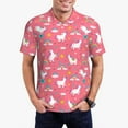 thumbnail image 2 of Balery Yoga Unicorn Printed Men’s Short Sleeve Polo Shirt, Midweight Men's Shirt,Golf Polo shirts -Medium, 2 of 8
