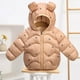 thumbnail image 5 of Parkas de manga larga para niños con estampado de invierno, capucha y orejas pequeñas, ligeras y finas, deportivas informales, cálidas y gruesas, chaquetas de plumón para niñas, parte superior de poli, 5 of 5