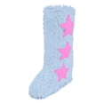 thumbnail image 2 of BLTIBY Women's Faux Fur Boots Winter Comfy Plush Warm Snow Boot Comfortable Furry Knee-High Boots Fuzzy Outdoor Star Printed Flat Shoes White 38, 2 of 9