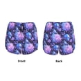 thumbnail image 3 of Pofeuu White Skull Flower Print Women's Athletic Shorts Running Workout Shorts Tummy Control Quick Dry Gym Shorts with Pockets Double layer sports shorts-Medium, 3 of 7
