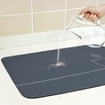 thumbnail image 3 of Large Diatomaceous Stone Dish Drying Mat, Quick Dry Coffee Bar Mat for Kitchen Counter, Dishes, Cups, and Utensils Gray 23.6*15.7 inch, 3 of 7