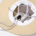 thumbnail image 6 of Sun Protection Hat , Mens Sun Hat , Straw Beach Hat Summer Sun Hat with Adjustable Tie Strap for Outdoor Casual Wear and Holiday Travel, 6 of 7