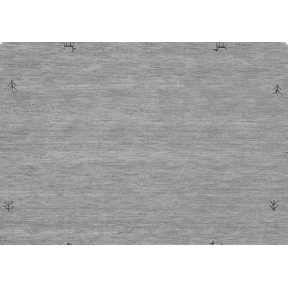 Ahgly Company Indoor Rectangle Abstract Gray Contemporary Area Rugs, 3' x 5'