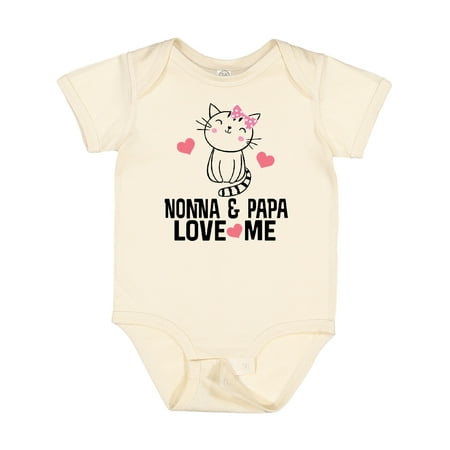 

Inktastic Nonna and Papa Love Me Grandchild Kitty Gift Baby Girl Bodysuit