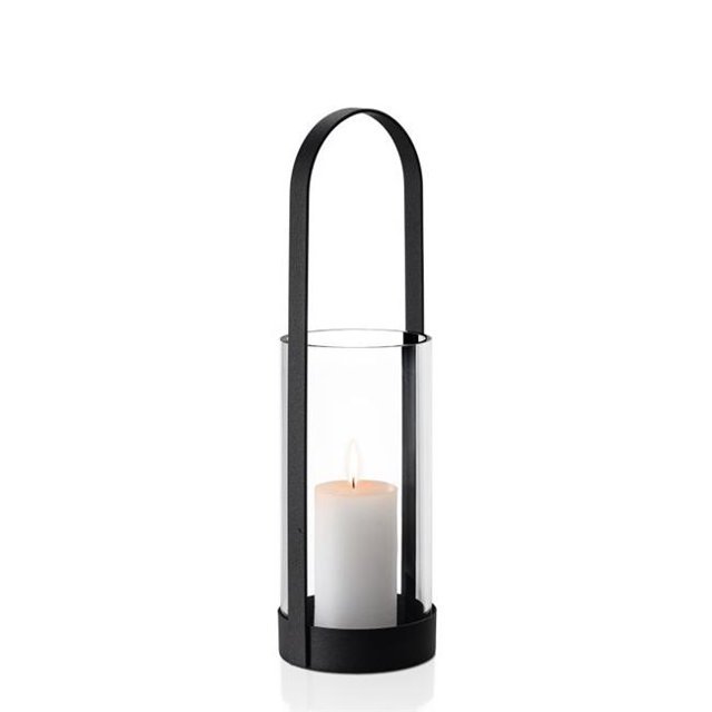 Blomus 65562 Powder Coated Steel Lantern, Oval Handle, Medium