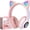 Pink, variant on Leyeet Cat Ear Kids Bluetooth Headphones for Kids, LED Light Up Wireless/Wired Mode Foldable Stereo Girls Headphones with Built-in Mic, Kids Over Ear Headphonesfor School Gift (Purple)